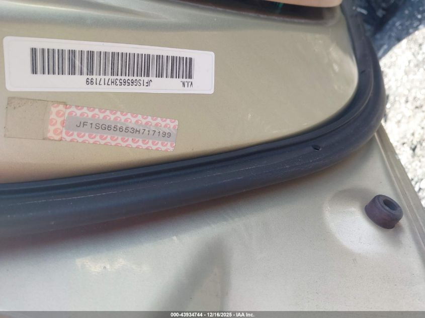 2003 Subaru Forester Xs VIN: JF1SG65653H717199 Lot: 43934744