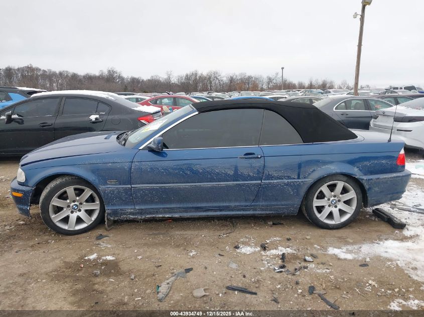 2002 BMW 325Ci VIN: WBABS33412JY43427 Lot: 43934749