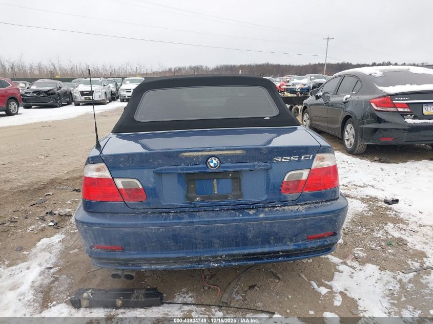 2002 BMW 325Ci VIN: WBABS33412JY43427 Lot: 43934749