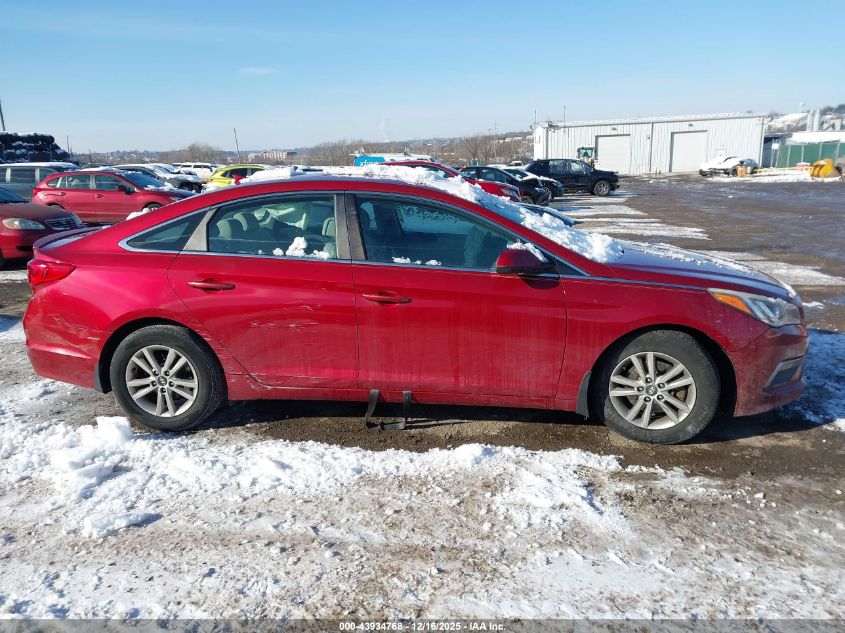 2015 Hyundai Sonata Se VIN: 5NPE24AF0FH136084 Lot: 43934768