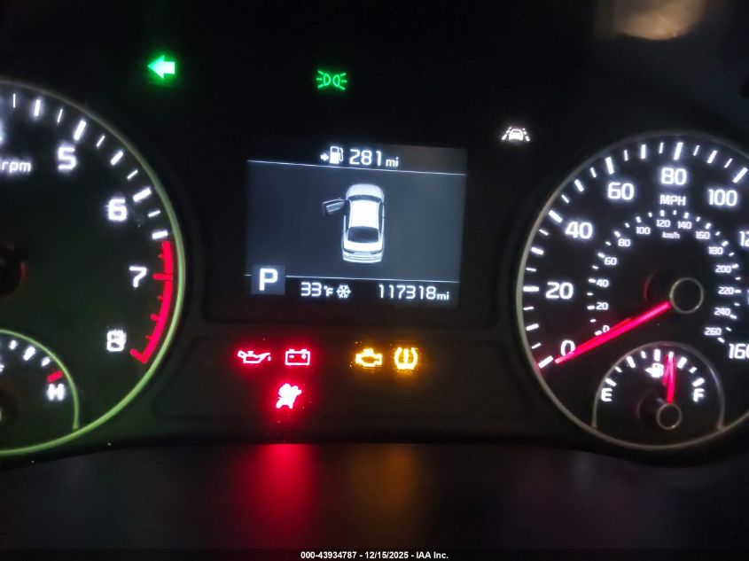 2020 Kia Optima Lx VIN: 5XXGT4L37LG391850 Lot: 43934787