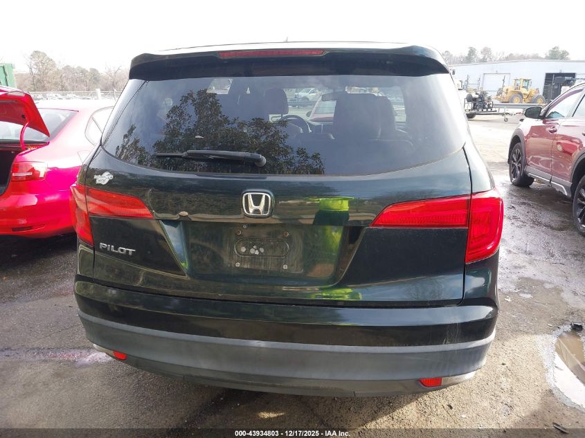 2016 Honda Pilot Ex-L VIN: 5FNYF5H50GB060063 Lot: 43934803