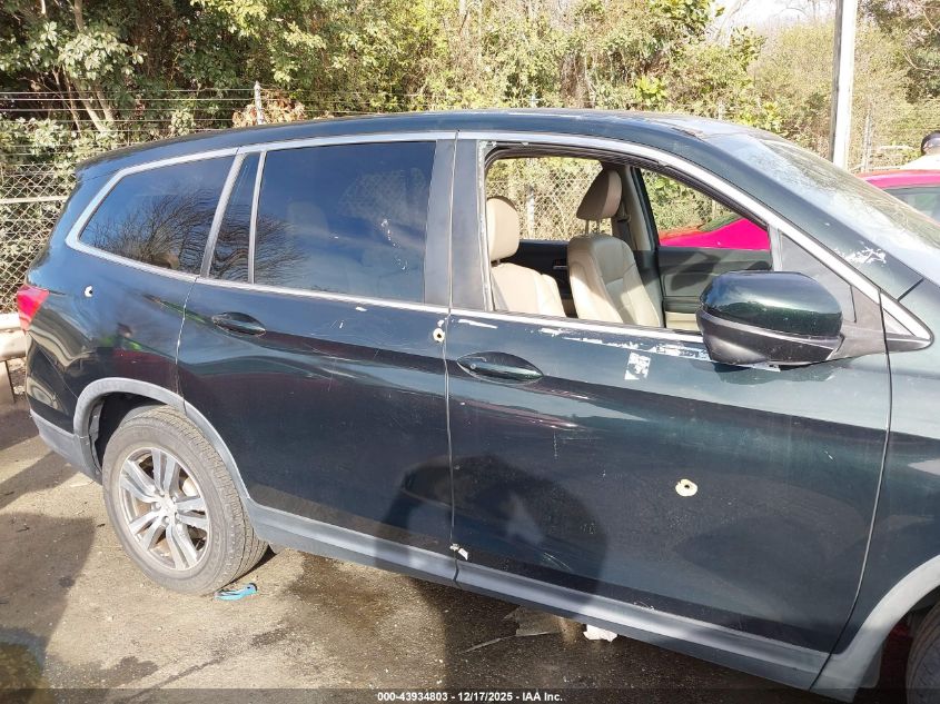 2016 Honda Pilot Ex-L VIN: 5FNYF5H50GB060063 Lot: 43934803