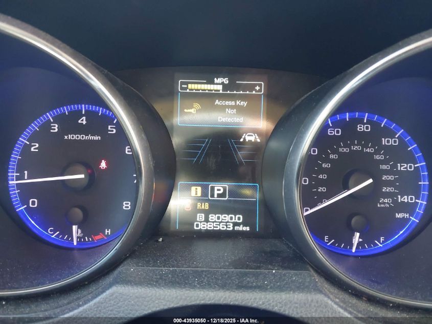 2018 Subaru Outback 2.5I Touring VIN: 4S4BSATC7J3392615 Lot: 43935050