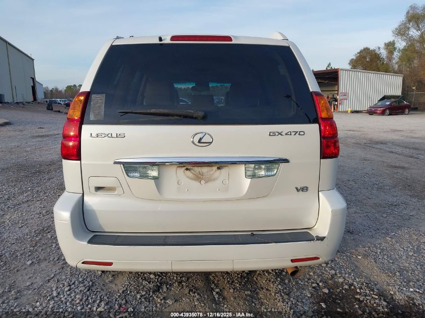 2004 Lexus Gx 470 VIN: JTJBT20X940025233 Lot: 43935078