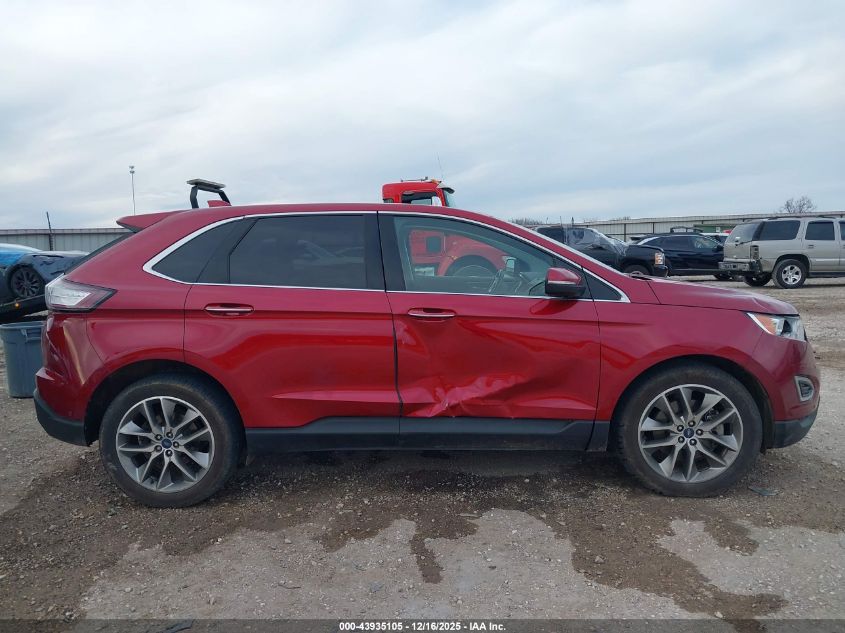 2015 Ford Edge Titanium VIN: 2FMPK4K8XFBC29453 Lot: 43935105