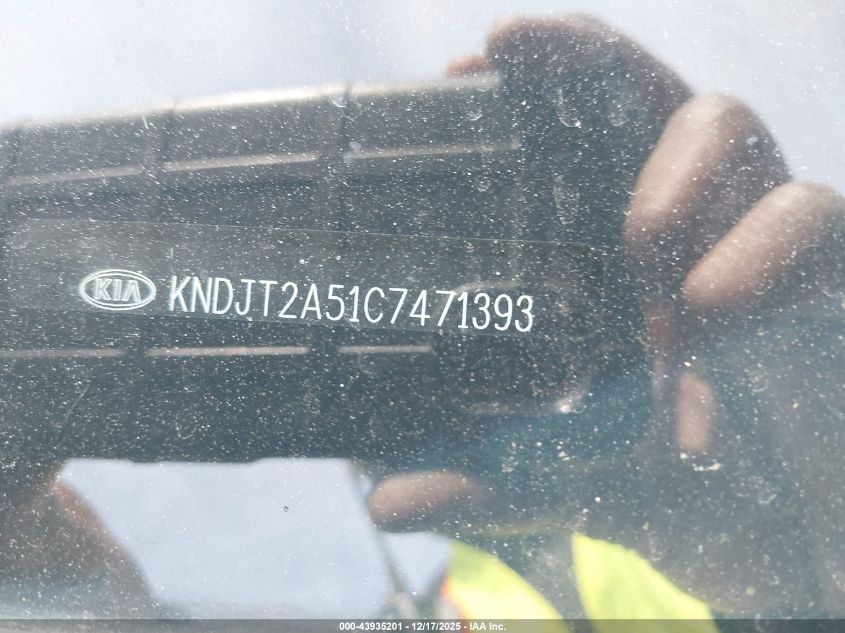 2012 Kia Soul VIN: KNDJT2A51C7471393 Lot: 43935201