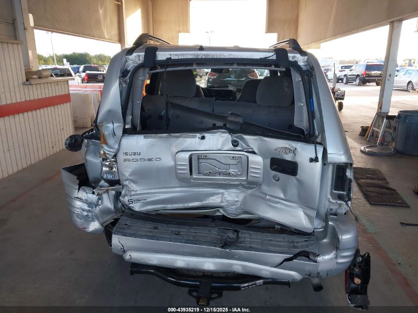 2003 Isuzu Rodeo S 3.2L V6 VIN: 4S2CK58W434303815 Lot: 43935219