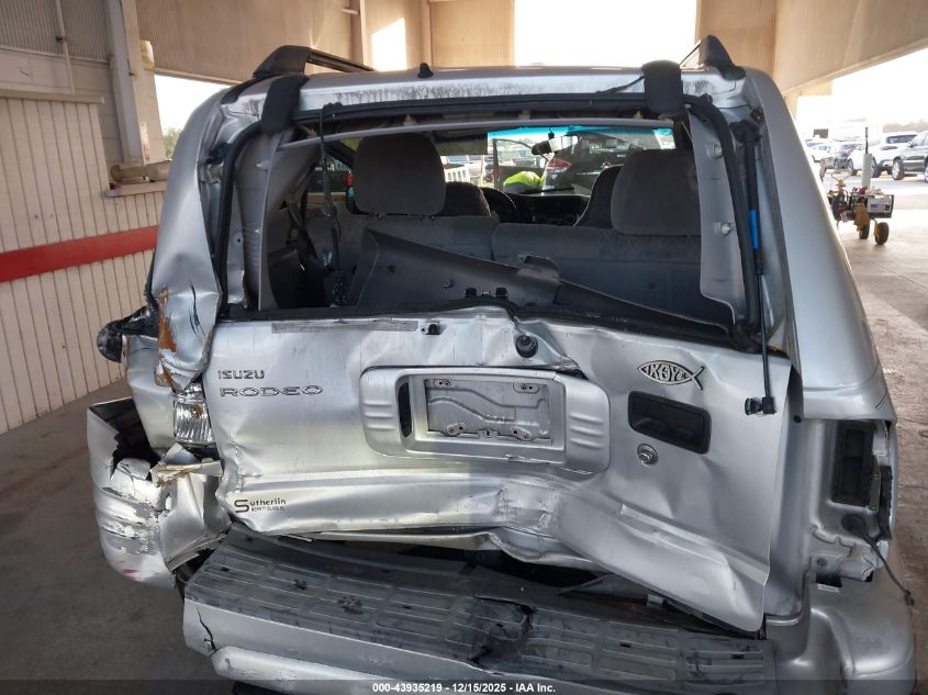 2003 Isuzu Rodeo S 3.2L V6 VIN: 4S2CK58W434303815 Lot: 43935219