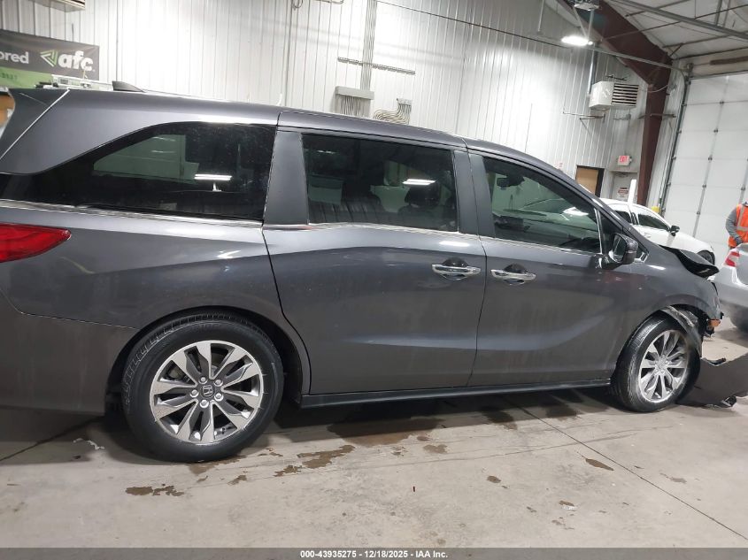 2022 Honda Odyssey Ex-L VIN: 5FNRL6H72NB023808 Lot: 43935275