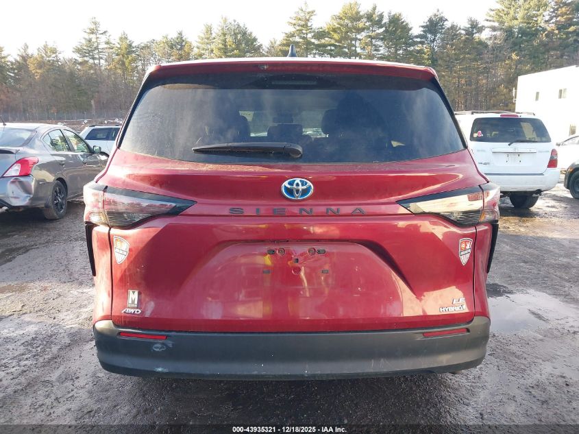 2024 Toyota Sienna Le VIN: 5TDKSKFC1RS117953 Lot: 43935321