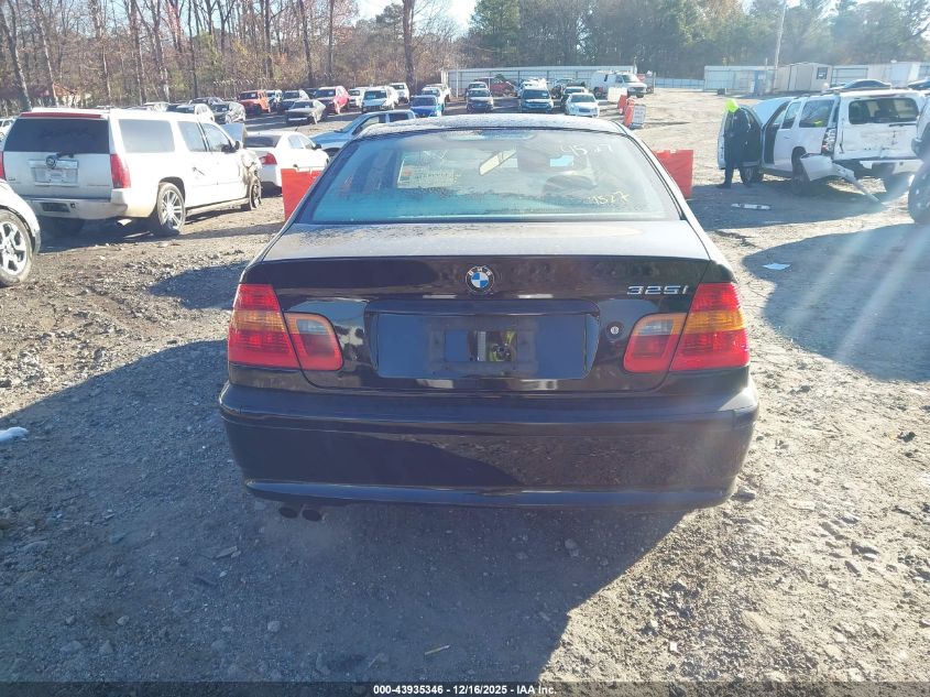 2003 BMW 325I VIN: WBAEV33453KR24527 Lot: 43935346
