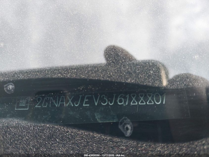 2018 Chevrolet Equinox Lt VIN: 2GNAXJEV3J6188801 Lot: 43935350