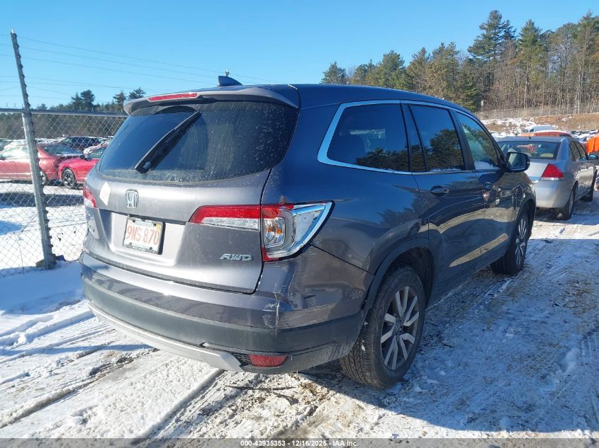 2020 Honda Pilot Awd Ex-L VIN: 5FNYF6H56LB028279 Lot: 43935353