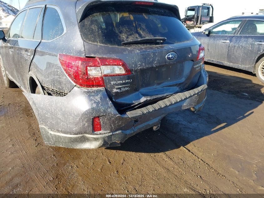2015 Subaru Outback 3.6R Limited VIN: 4S4BSENC8F3346772 Lot: 43935354