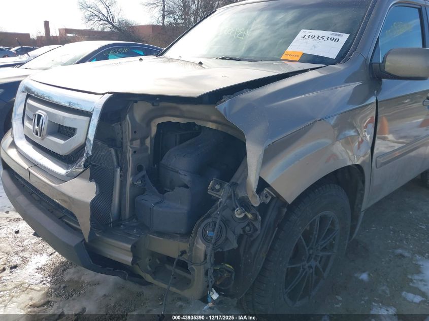 2011 Honda Pilot Ex-L VIN: 5FNYF4H50BB072801 Lot: 43935390