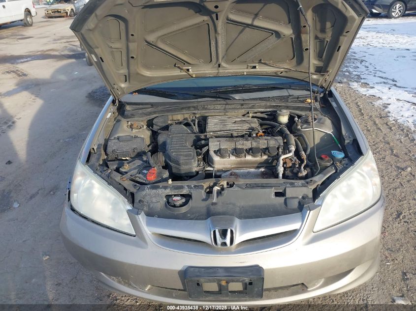 2005 Honda Civic Lx VIN: 2HGES16585H625758 Lot: 43935438