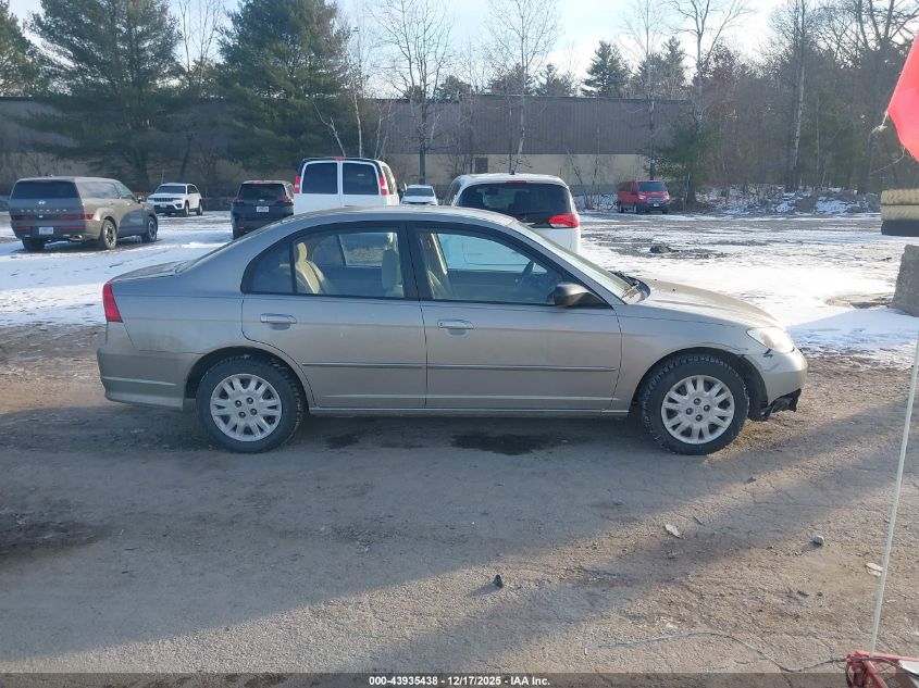 2005 Honda Civic Lx VIN: 2HGES16585H625758 Lot: 43935438