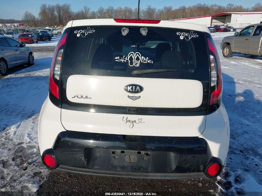 2016 Kia Soul + VIN: KNDJP3A54G7847472 Lot: 43935441