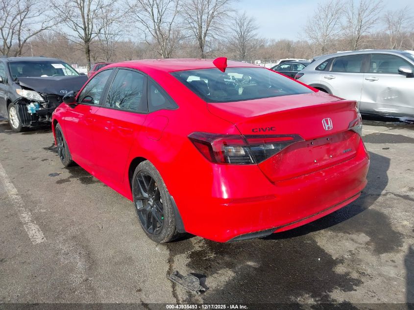 2026 Honda Civic Hybrid Sport/Sport Touring VIN: 2HGFE4F80TH310229 Lot: 43935493