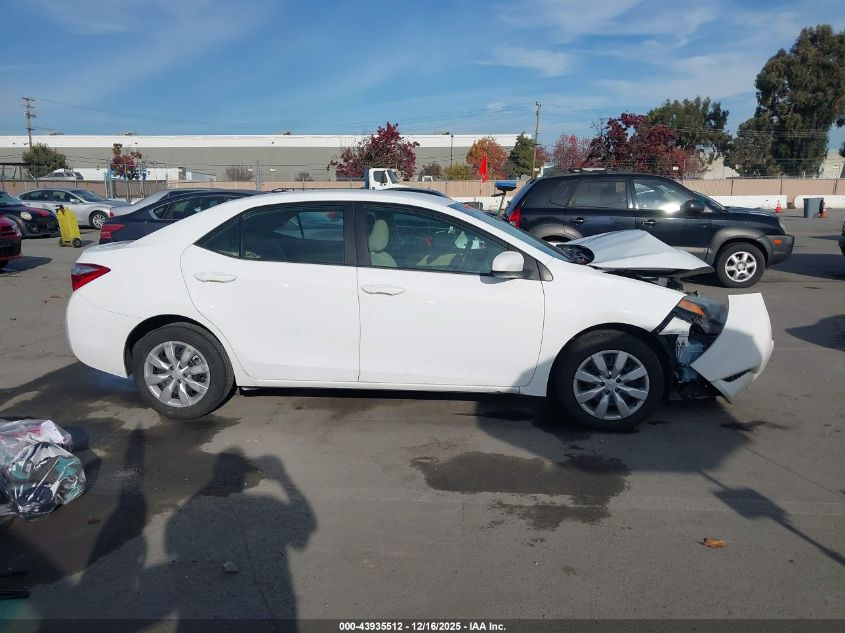 2015 Toyota Corolla Le VIN: 2T1BURHE9FC288925 Lot: 43935512