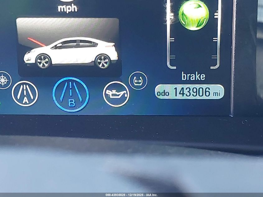 2012 Chevrolet Volt VIN: 1G1RD6E46CU101057 Lot: 43935528