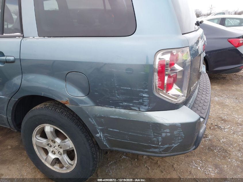 2006 Honda Pilot Ex-L VIN: 2HKYF18786H511637 Lot: 43935572