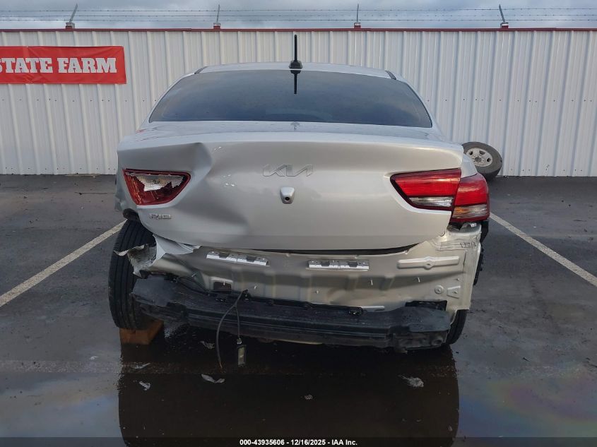 2022 Kia Rio Lx VIN: 3KPA24AD1NE466493 Lot: 43935606