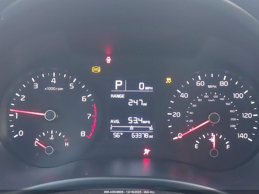 2022 Kia Rio Lx VIN: 3KPA24AD1NE466493 Lot: 43935606