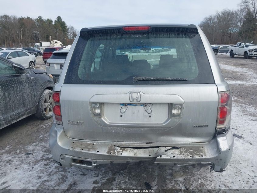 2006 Honda Pilot Lx VIN: 2HKYF18146H564086 Lot: 43935625