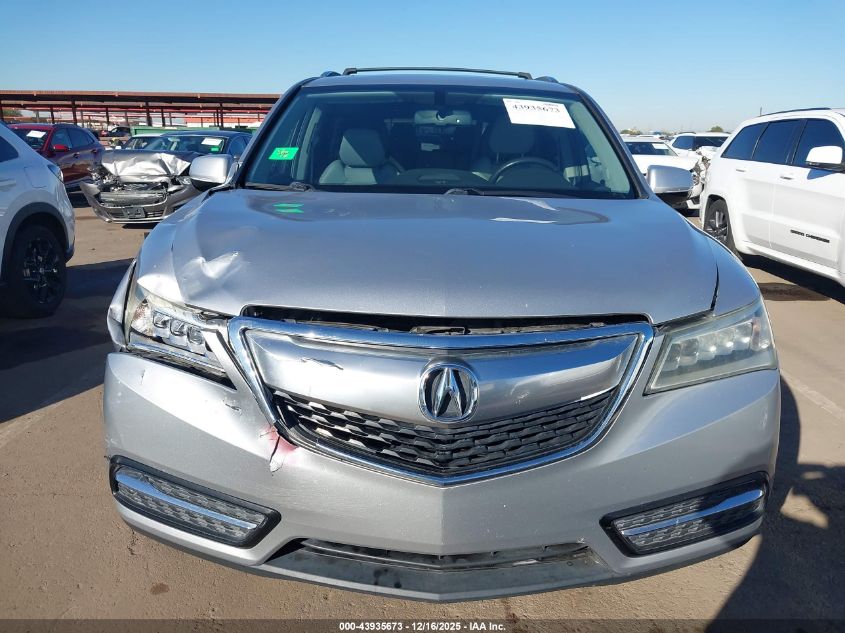2014 Acura Mdx VIN: 5FRYD4H28EB024333 Lot: 43935673