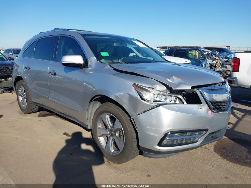 2014 Acura Mdx VIN: 5FRYD4H28EB024333 Lot: 43935673