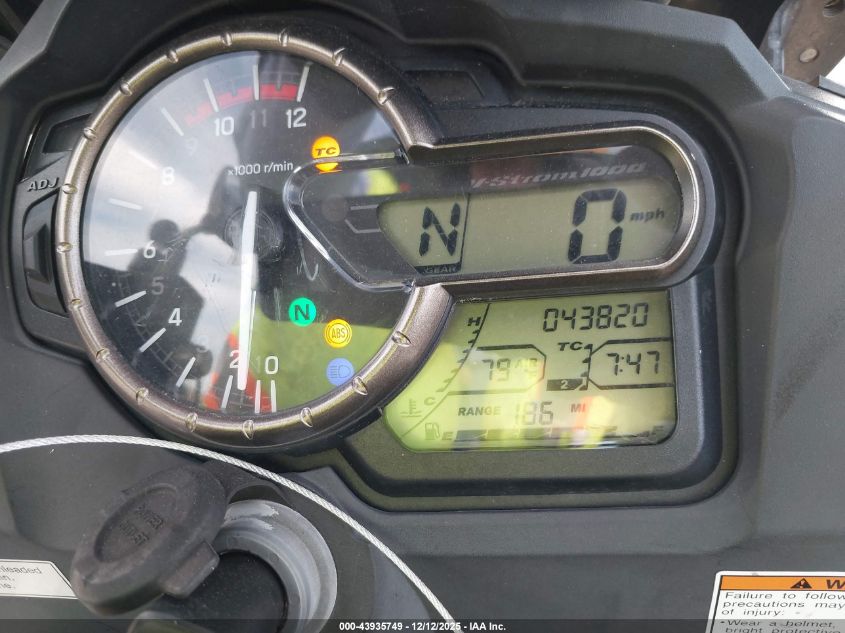 2014 Suzuki Dl1000 VIN: JS1VU51A9E2101865 Lot: 43935749