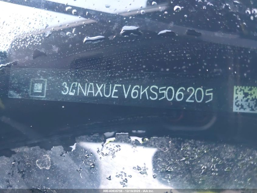 2019 Chevrolet Equinox Lt VIN: 3GNAXUEV6KS506205 Lot: 43935756