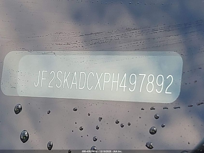 2023 Subaru Forester Premium VIN: JF2SKADCXPH497892 Lot: 43935826
