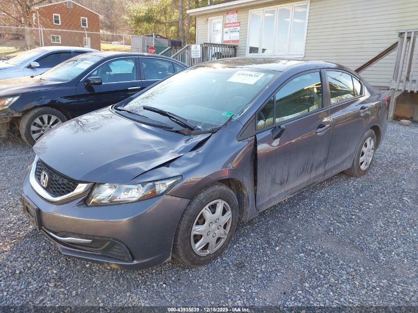 2015 Honda Civic Lx VIN: 19XFB2F54FE011070 Lot: 43935839