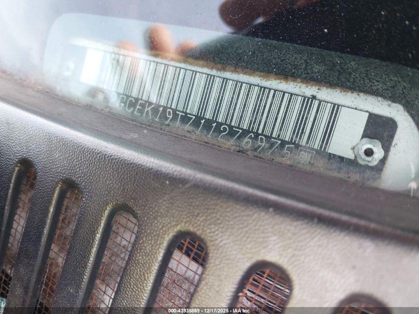 2001 Chevrolet Silverado 1500 Ls VIN: 2GCEK19T711276975 Lot: 43935869