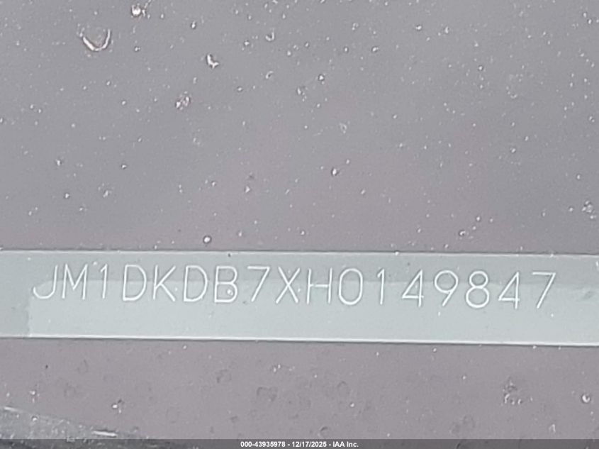 2017 Mazda Cx-3 Sport VIN: JM1DKDB7XH0149847 Lot: 43935978