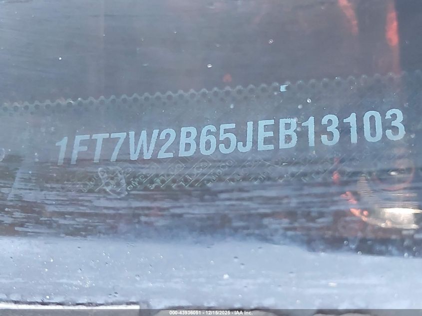 2018 Ford F-250 Xlt VIN: 1FT7W2B65JEB13103 Lot: 43936051