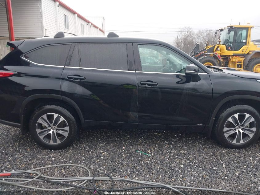 2022 Toyota Highlander Hybrid Xle VIN: 5TDHBRCH9NS555990 Lot: 43936093