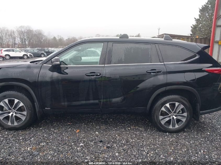 2022 Toyota Highlander Hybrid Xle VIN: 5TDHBRCH9NS555990 Lot: 43936093