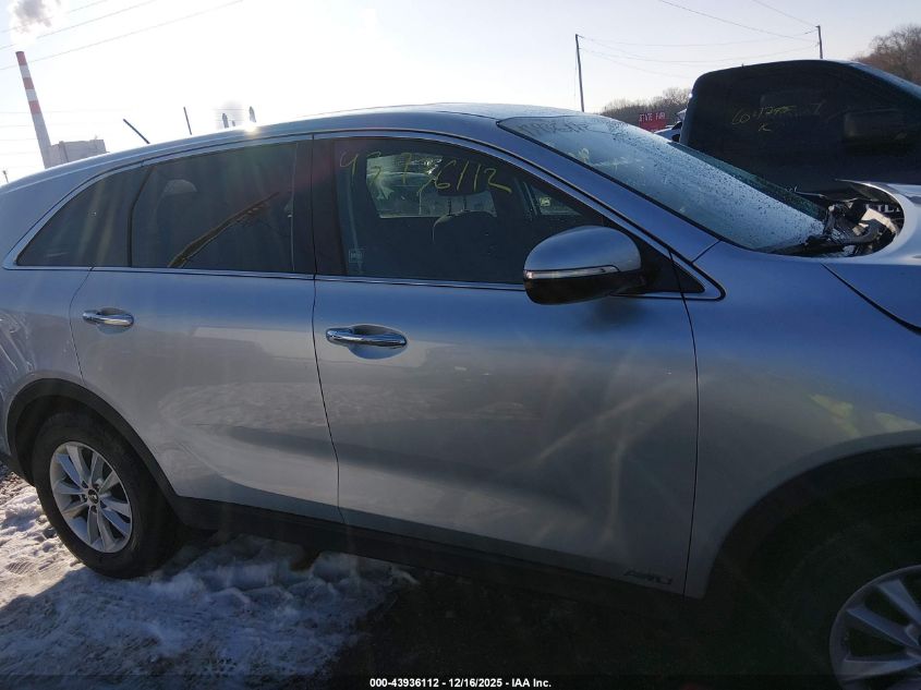 2019 Kia Sorento 3.3L Lx VIN: 5XYPGDA56KG480697 Lot: 43936112