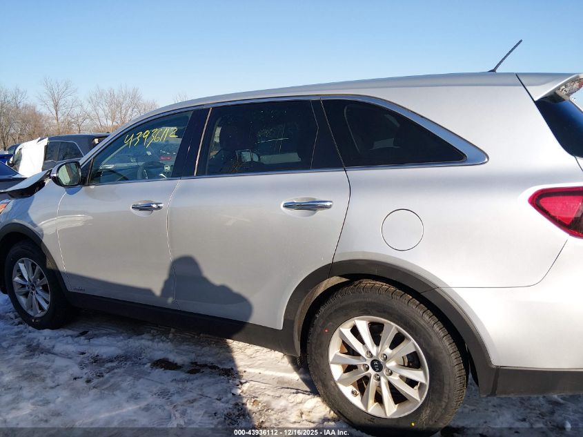2019 Kia Sorento 3.3L Lx VIN: 5XYPGDA56KG480697 Lot: 43936112