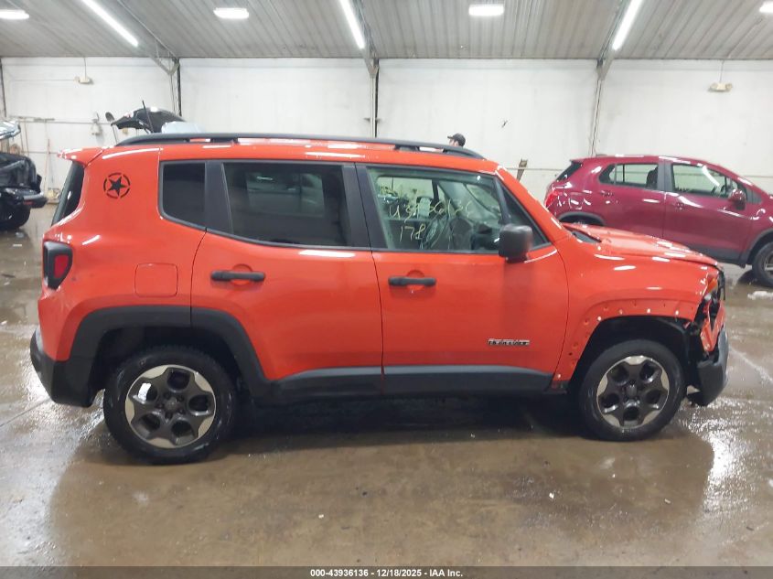 2017 Jeep Renegade Sport 4X4 VIN: ZACCJBAB6HPF98199 Lot: 43936136