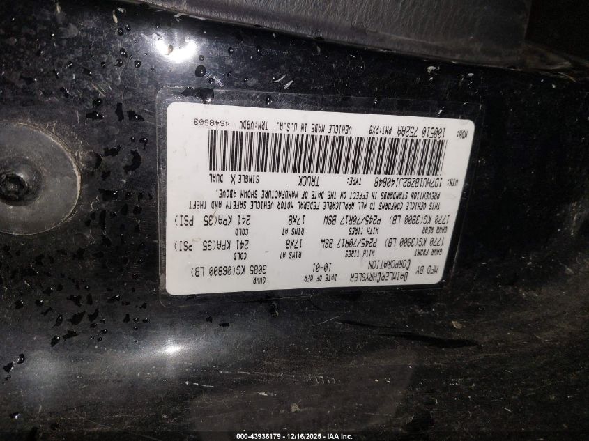2002 Dodge Ram 1500 St VIN: 1D7HU18Z82J140848 Lot: 43936179