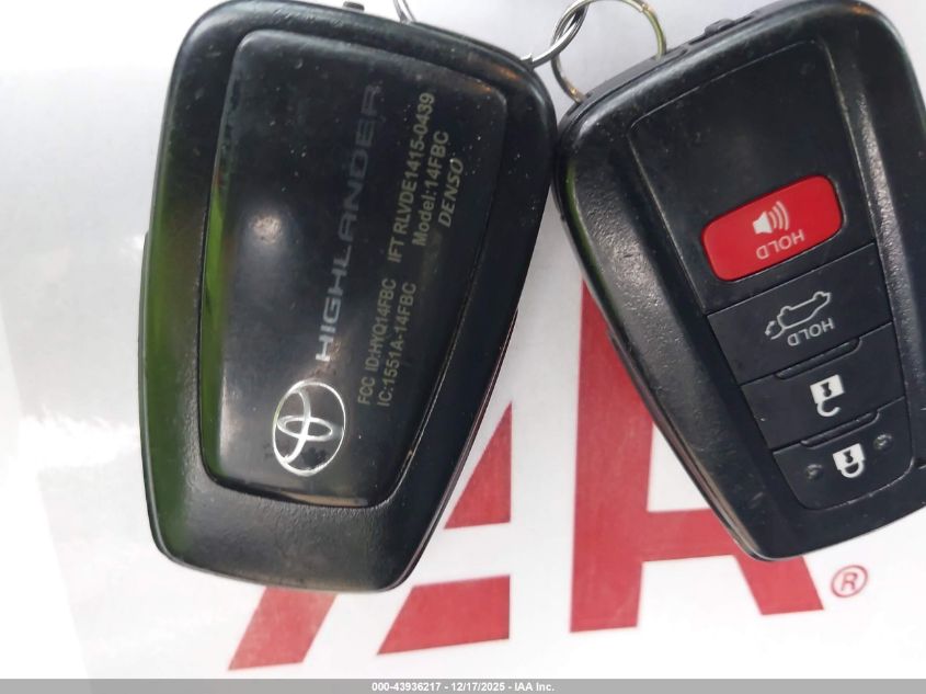 2020 Toyota Highlander Xle VIN: 5TDGZRAH3LS505786 Lot: 43936217