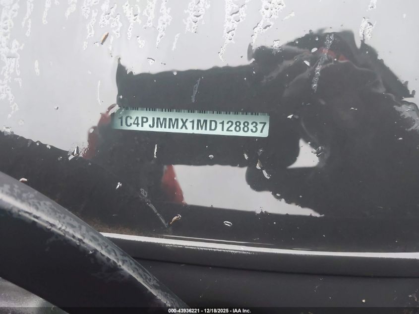 2021 Jeep Cherokee Latitude Lux 4X4 VIN: 1C4PJMMX1MD128837 Lot: 43936221