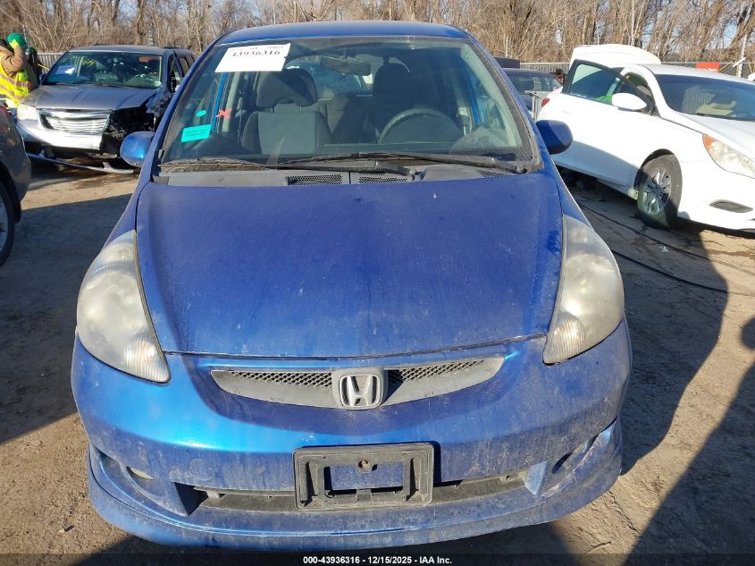 2008 Honda Fit Sport VIN: JHMGD38658S071058 Lot: 43936316