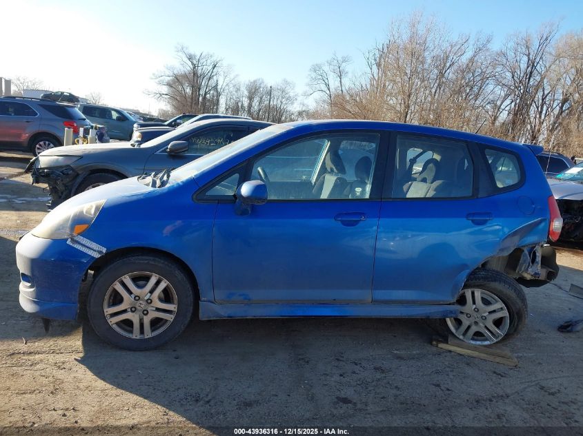 2008 Honda Fit Sport VIN: JHMGD38658S071058 Lot: 43936316