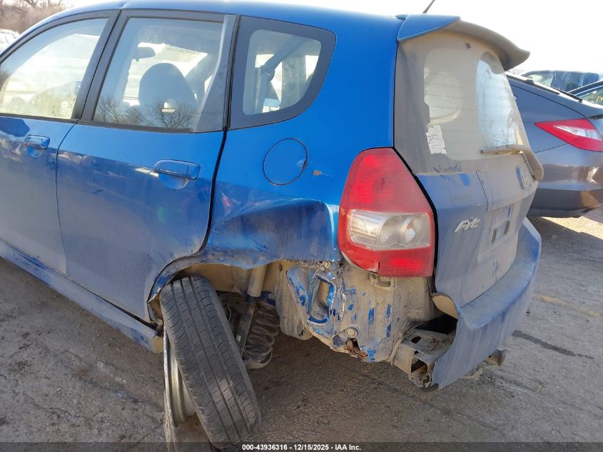 2008 Honda Fit Sport VIN: JHMGD38658S071058 Lot: 43936316